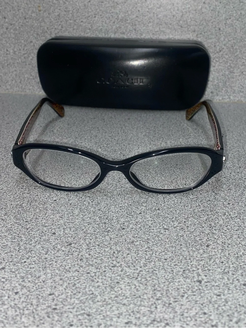 Coach HC6015 Delaney 5034 Small Black Raspberry Oval Eyeglasses 50-16-130 EUC